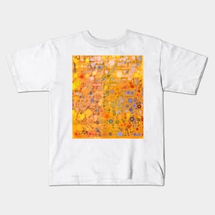 Orange Circle Pattern Kids T-Shirt